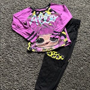 L.O.L. Surprise! Purple and Black Kids Pajama Set